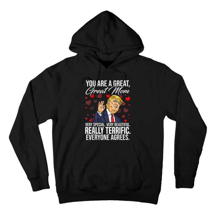 Funny You Are A Great Great Mom Support Trump Mother's Day Hoodie