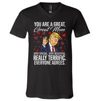 Funny You Are A Great Great Mom Support Trump Mother's Day V-Neck T-Shirt