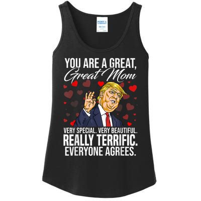 Funny You Are A Great Great Mom Support Trump Mother's Day Ladies Essential Tank