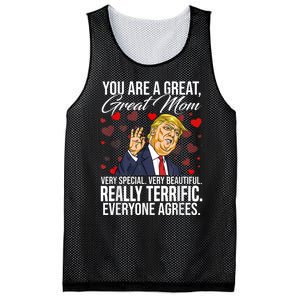 Funny You Are A Great Great Mom Support Trump Mother's Day Mesh Reversible Basketball Jersey Tank