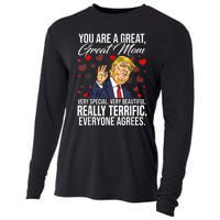 Funny You Are A Great Great Mom Support Trump Mother's Day Cooling Performance Long Sleeve Crew