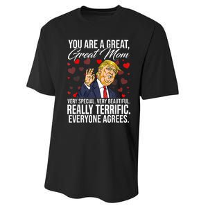 Funny You Are A Great Great Mom Support Trump Mother's Day Performance Sprint T-Shirt