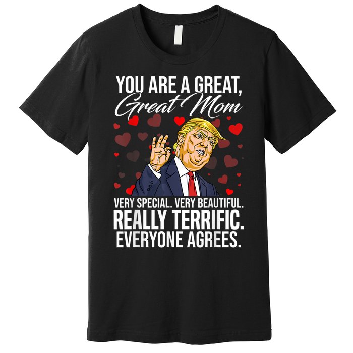 Funny You Are A Great Great Mom Support Trump Mother's Day Premium T-Shirt