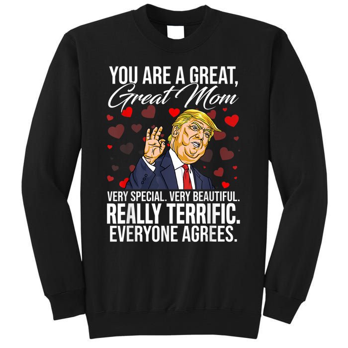 Funny You Are A Great Great Mom Support Trump Mother's Day Tall Sweatshirt