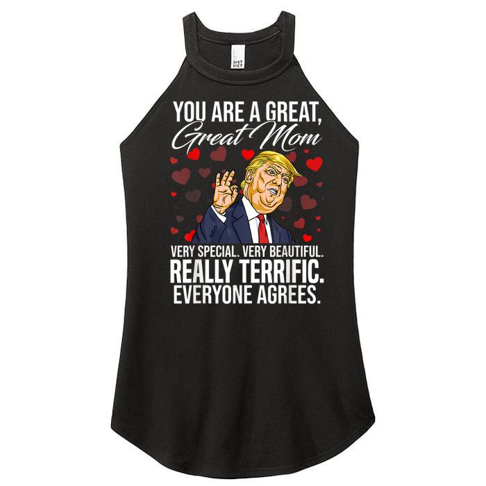 Funny You Are A Great Great Mom Support Trump Mother's Day Women’s Perfect Tri Rocker Tank