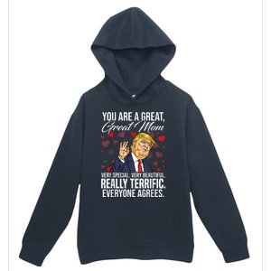 Funny You Are A Great Great Mom Support Trump Mother's Day Urban Pullover Hoodie