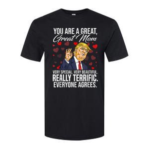 Funny You Are A Great Great Mom Support Trump Mother's Day Softstyle CVC T-Shirt