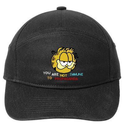 Funny You Are Not Immune To Propaganda 7-Panel Snapback Hat