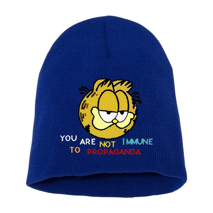 Funny You Are Not Immune To Propaganda Short Acrylic Beanie