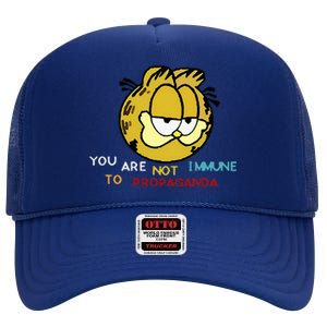 Funny You Are Not Immune To Propaganda High Crown Mesh Back Trucker Hat