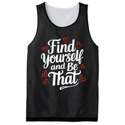 Find Yourself And Be That Find Inspirational Mesh Reversible Basketball Jersey Tank