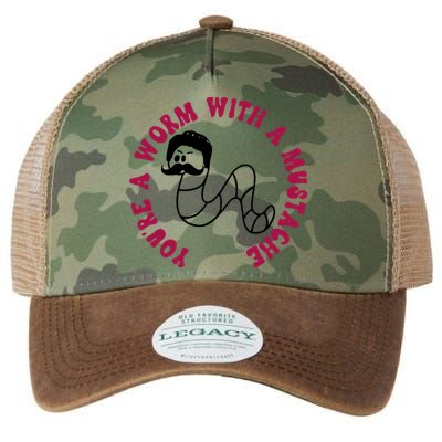 Funny You’re A Worm With A Mustache Meme For Men Women Legacy Tie Dye Trucker Hat