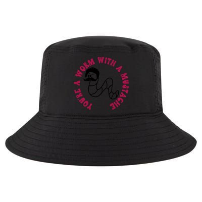 Funny You’re A Worm With A Mustache Meme For Men Women Cool Comfort Performance Bucket Hat