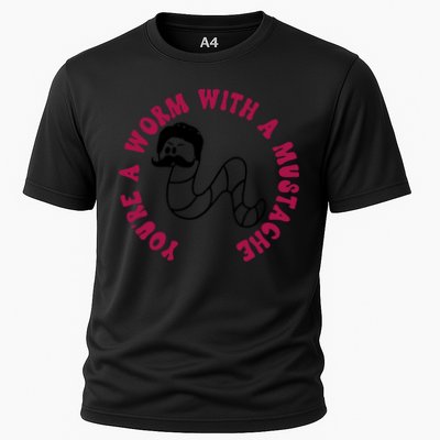Funny You’re A Worm With A Mustache Meme For Men Women Performance Shirt