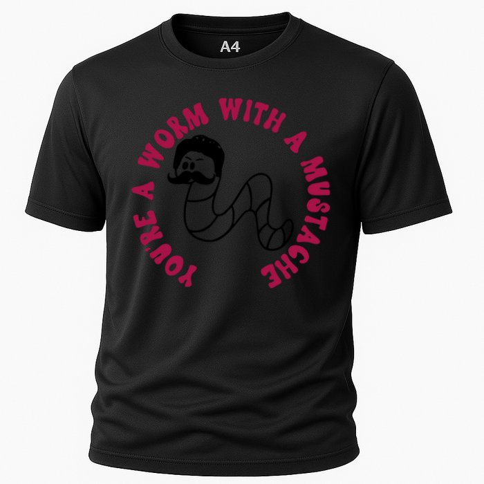 Funny You’re A Worm With A Mustache Meme For Men Women Performance Shirt