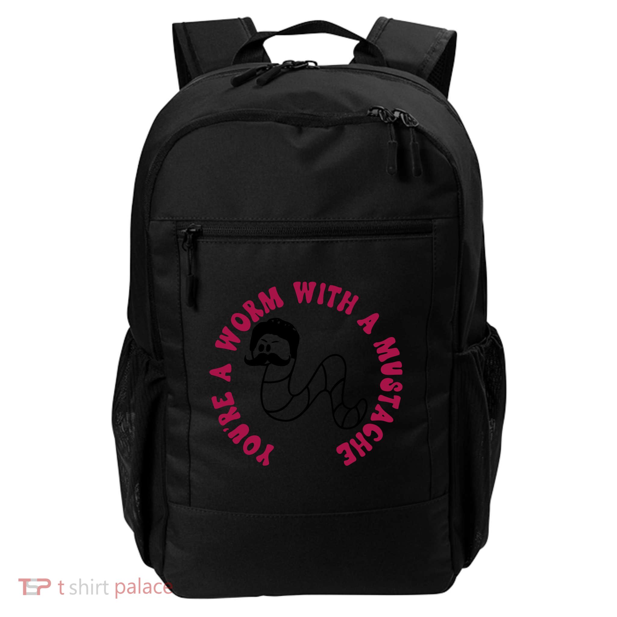 Funny You’re A Worm With A Mustache Meme For Men Women Backpack