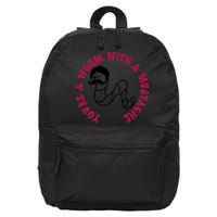 Funny You’re A Worm With A Mustache Meme For Men Women 16 in Basic Backpack