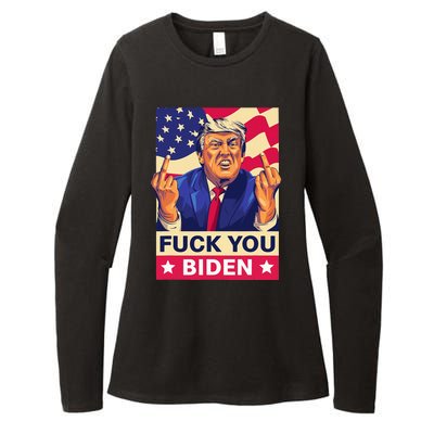 Fck You Biden Funny Trump Womens CVC Long Sleeve Shirt