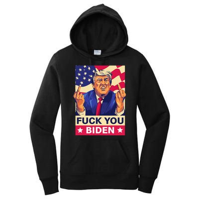 Fck You Biden Funny Trump Women's Pullover Hoodie