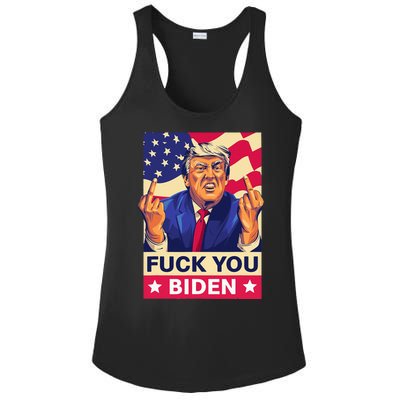 Fck You Biden Funny Trump Ladies PosiCharge Competitor Racerback Tank