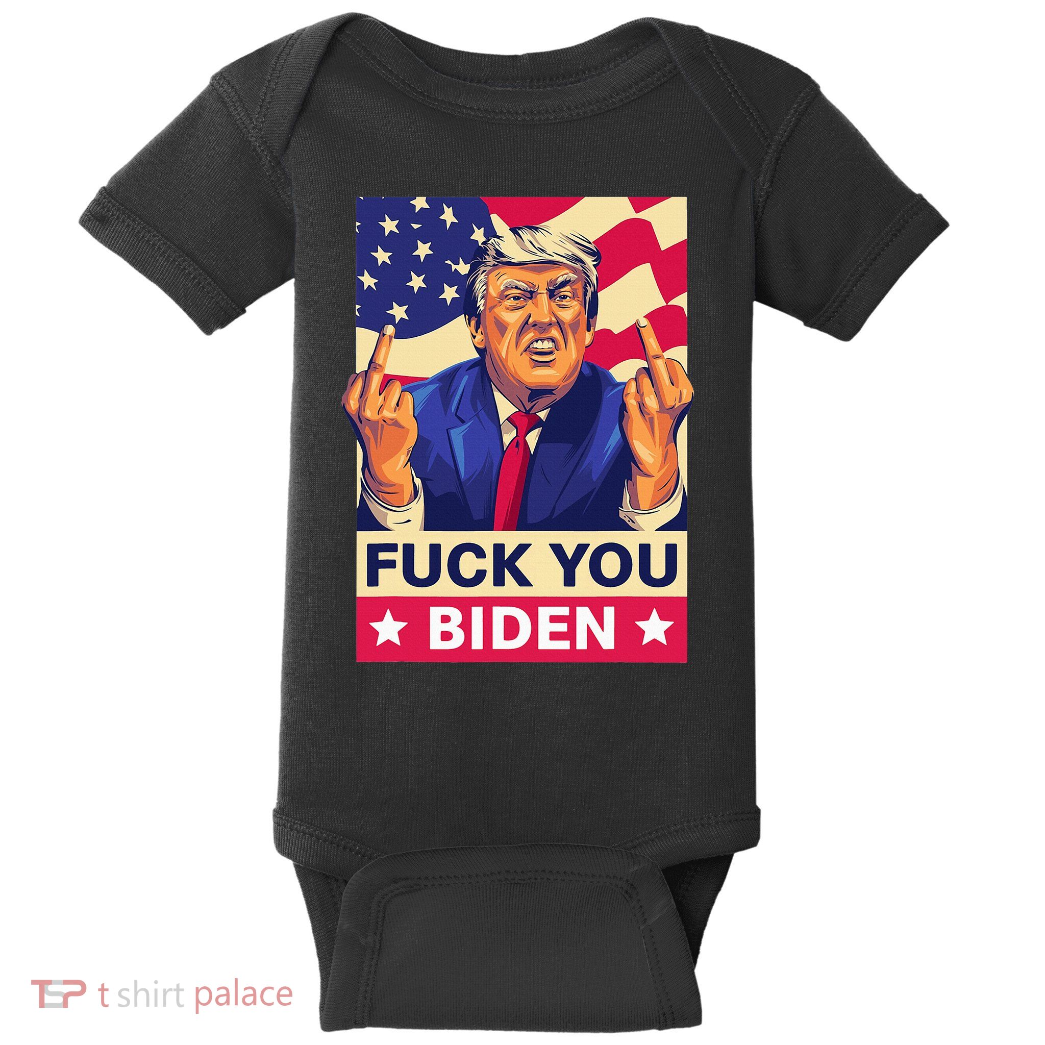 Fck You Biden Funny Trump Baby Bodysuit