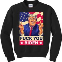 Fck You Biden Funny Trump Kids Sweatshirt