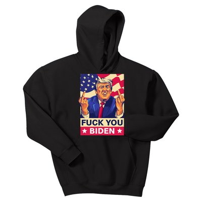 Fck You Biden Funny Trump Kids Hoodie