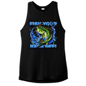 Fish Your Bass Off Funny Fishing Ladies PosiCharge Tri-Blend Wicking Tank