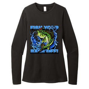 Fish Your Bass Off Funny Fishing Womens CVC Long Sleeve Shirt