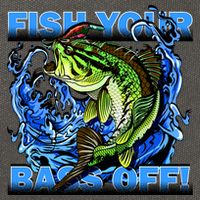 Fish Your Bass Off Funny Fishing Cotton Canvas Backpack