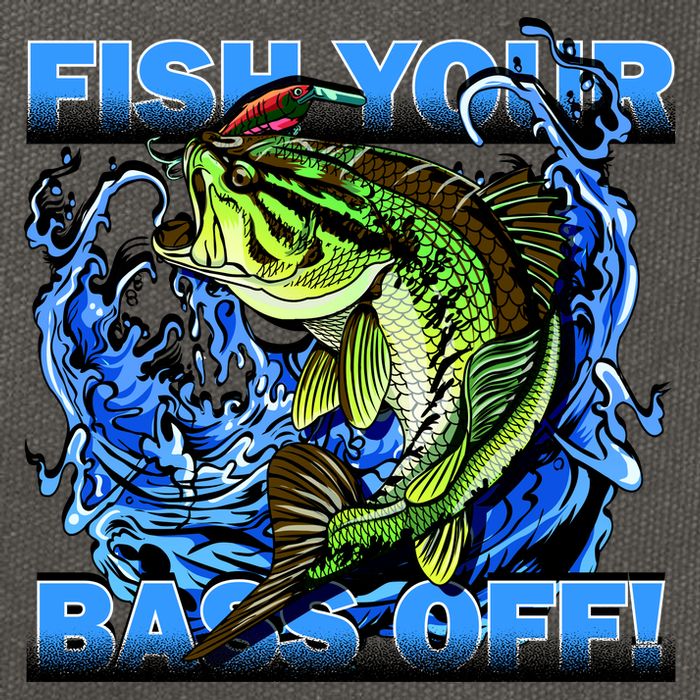 Fish Your Bass Off Funny Fishing Cotton Canvas Backpack