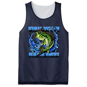 Fish Your Bass Off Funny Fishing Mesh Reversible Basketball Jersey Tank