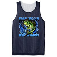 Fish Your Bass Off Funny Fishing Mesh Reversible Basketball Jersey Tank