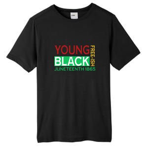 Funny Young Black Free Ish Juneteenth 1865 Gift Tall Fusion ChromaSoft Performance T-Shirt