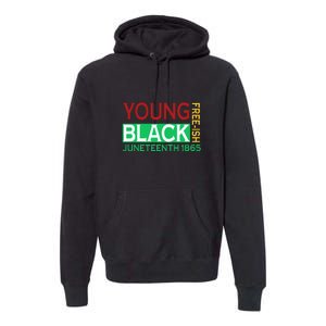 Funny Young Black Free Ish Juneteenth 1865 Gift Premium Hoodie