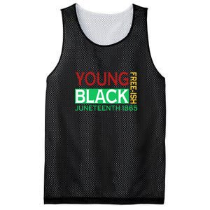 Funny Young Black Free Ish Juneteenth 1865 Gift Mesh Reversible Basketball Jersey Tank