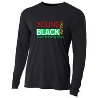 Funny Young Black Free Ish Juneteenth 1865 Gift Cooling Performance Long Sleeve Crew