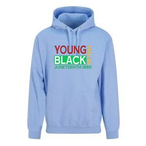 Funny Young Black Free Ish Juneteenth 1865 Gift Unisex Surf Hoodie