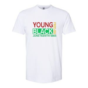 Funny Young Black Free Ish Juneteenth 1865 Gift Softstyle CVC T-Shirt