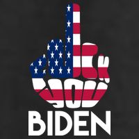 Fuck You Biden Middle Finger American Flag 7 Panel Mesh Trucker Snapback Hat