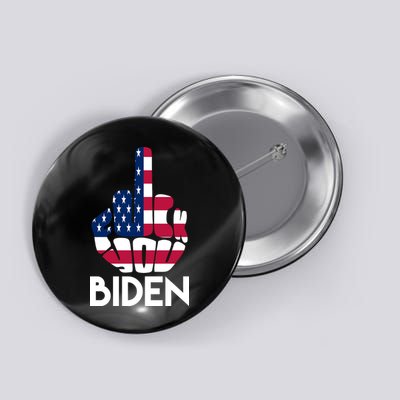 Fuck You Biden Middle Finger American Flag Button