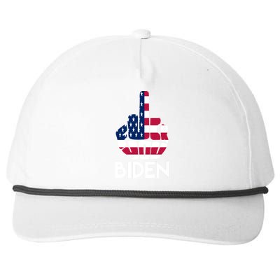 Fuck You Biden Middle Finger American Flag Snapback Five-Panel Rope Hat