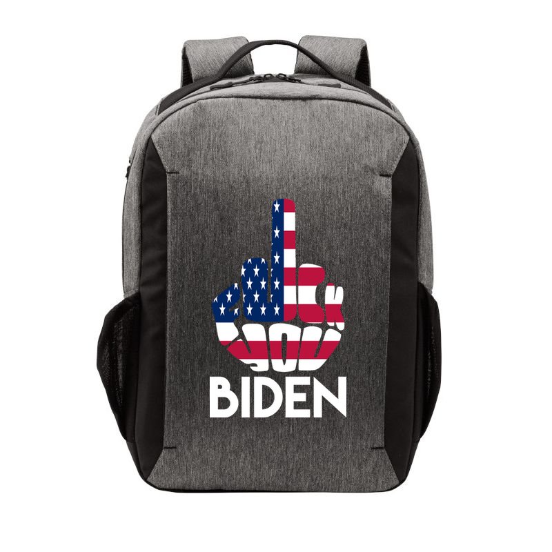 Fuck You Biden Middle Finger American Flag Vector Backpack