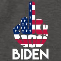 Fuck You Biden Middle Finger American Flag Vector Backpack