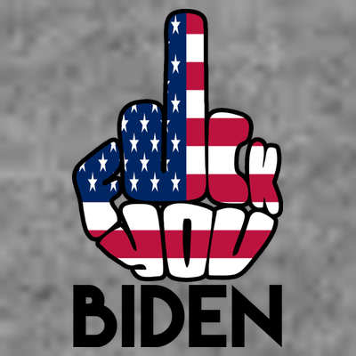 Fuck You Biden Middle Finger American Flag T-Shirt