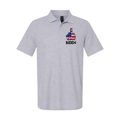 Fuck You Biden Middle Finger American Flag Polo