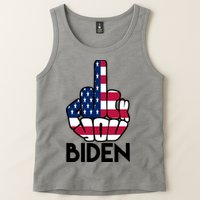 Fuck You Biden Middle Finger American Flag Tank Top