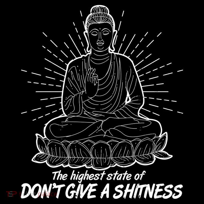 Funny Yoga Buddha The Highest State Of Don't Give A Shitness Flexfit Unipanel Trucker Cap