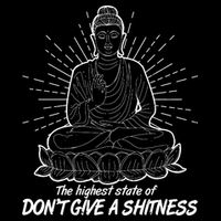 Funny Yoga Buddha The Highest State Of Don't Give A Shitness Drawstring Bag