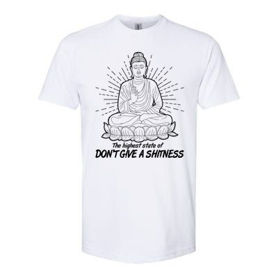 Funny Yoga Buddha The Highest State Of Don't Give A Shitness Softstyle® CVC T-Shirt